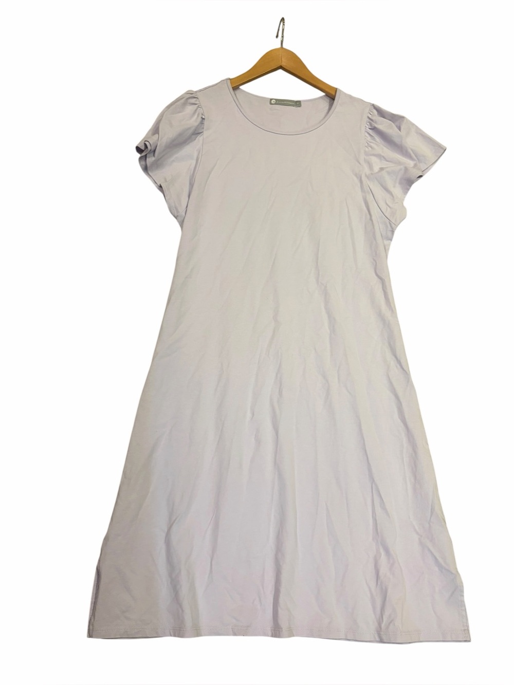 IN2 BY INCASHMERE Lilac 100% Cotton Flutter Sleeve Midi Dress